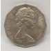 AUSTRALIA 1969 . FIFTY 50 CENTS COIN . COAT OF ARMS . KEY DATE